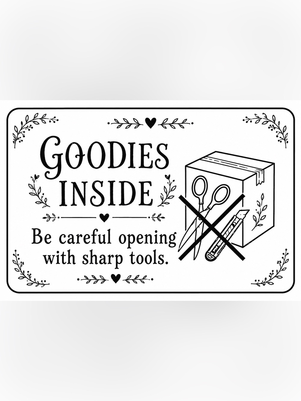 Careful Opening Shipping Label Stickers - QTY: 100 *can customize*